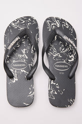 Top Marble Thong Black/Black/White